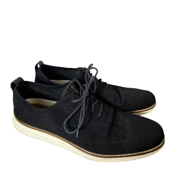 Cole Haan OriginalGrand Wingtip oxford shoes size 11.5 in blk - Picture 1 of 6